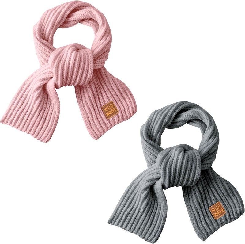 Hello Winter Kids Scarf Winter Neck Warmer Toddler Neck Scarf Girls Thick Scarves Boys Warm Neck Warp 2-12 Years - Image 1
